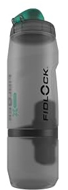FIDLOCK Fidguard Twist Einzelflasche | Neuer auslaufsicherer, selbstdichtender Flaschenverschluss | 800ml/27oz | Rauch + Grün