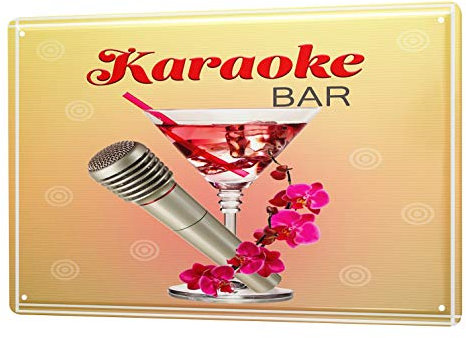 LEotiE SINCE 2004 Cartel Letrero de Chapa Retro Karaoke