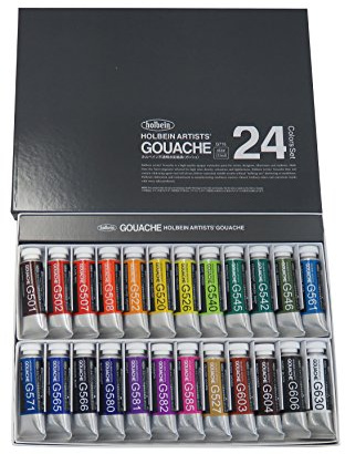 Holbein : Artists' Gouache Paint : 15ml : Set of 24
