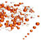 LolliBeads Resin Crystal Round Nail Art Mixed Flat Backs Acrylic Rhinestones Gems,Mix Size 1.5-5 mm, Color Fire Opal (1200Pcs)