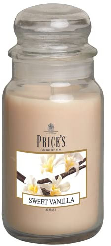 Price's Candles - Candela in Giara Grande Sweet Vanilla - Durata Fino a 150 ore di Combustione