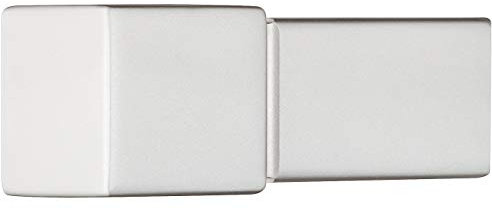 Gedotec Schubladen-Knopf silber grau Möbel-Griff Aluminium Möbelknopf Küchen-Schrank - LAURA | Türknopf 34 x 14 mm | Türgriff für Schrank-Türen & Möbel | 1 Stück - Design Möbel-Knauf mit Schrauben