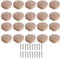 Wooden Door Knobs 20pcs Creative Round Mushroom Shape Wooden Door Knobs Drawer Handle Pulls for Cupboards Wardrobes Cabinet Drawer and Room 50x25mm