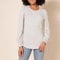 Amazon Essentials Women's Long-Sleeve Crewneck Smocked Cuff T-Shirt, Grey Heather, XL