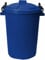 M1SS 50 Litre Heavy Duty Plastic Clip Lock Lid Bin Indoor or Outdoor Rubbish, Waste or Storage of Animal Feed. (Blue)
