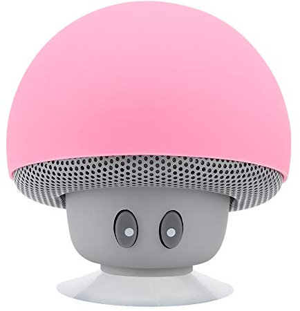Goshyda Mini Bluetooth Speaker, Portable Wireless Mini Pink Mushroom Bluetooth 3.0 USB Charging Speaker Subwoofer With Suction Cup Function for Home/Girls Gifts