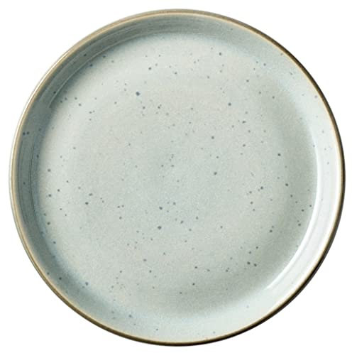 BITZ Gastro Teller, Dessertteller/Kuchenteller aus Steingut, Durchm. 17 cm, Grau/Hellblau