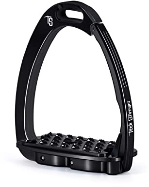 Tech Stirrups Jumping and Cross Country/Safety Stirrups Flat Venice Evo, Black Black, Adult