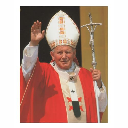 Social Crazy POSTER su carta fotografica premium 270 gr - Papa Giovanni Paolo II (Karol Wojtyla) - Fine Art Print Locandina HD 100% QUALITà ITALIA Idea Regalo Casa quadro home (A4)