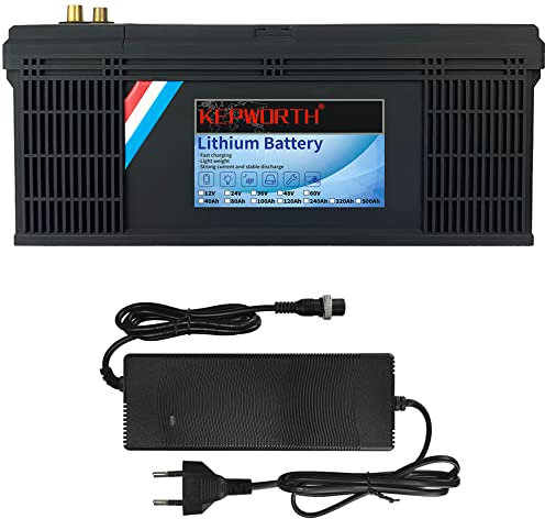 LifePo4-Akku 12 V 200 Ah mit BMS-Lithium-Eisen-Phosphat-Batterie für Trolling-Motor, Solarpanel, Wohnmobil, Boot, Golfwagen, Off-Grid-Anwendungen, Haushaltsgeräte
