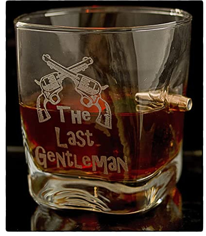 KolbergGlas Jahrestag Geschenk für ihn.Whisky Glas mit Gravur echte Patrone Whiskyglas Projektil cal.308, Whiskey Glas Graviert Whisky Geschenkidee für Männer