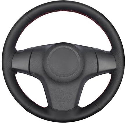 MEWANT Lenkradbezug für Opel Corsa (D) für Vauxhall Corsa (D) 2006-2015 Chevrolet Niva 2009-2017 (3-Spoke) Hand Nähen Auto Lenkradbezüge aus Mikrofaser Leder & Suede Lenkradhülle