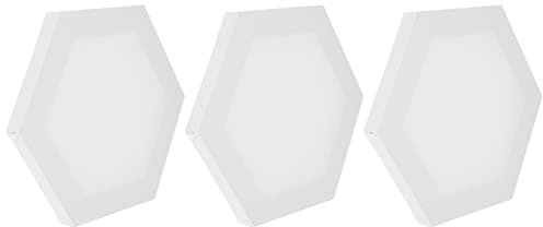 Leinwandrahmen, 3 Stück, sechseckige gespannte Bretter, sechseckige , Künstler, blanko, gespannte , Panel zum Malen, DIY, gespannte Kunst, , Acryl, Ölfarbe, 40 cm, weißer