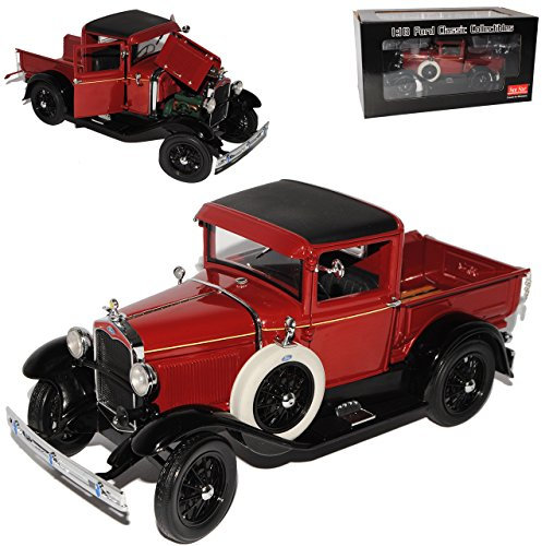 alles-meine.de GmbH Ford Model A Pick-Up Rot Braun 1928-1931 1/18 Sun Star Modell Auto mit individiuellem Wunschkennzeichen