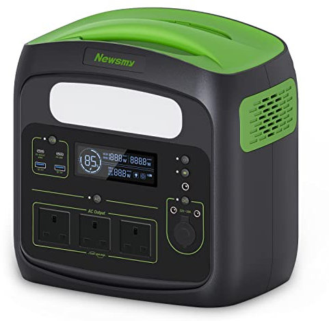 Portable Powerstation N1200, Powerstation 921Wh 288000mAh LiFePO4 Battery 1200W (Peak 2400W), Solar Generator Pure Sine Wave 50Hz, Solar Generator for Outdoor, Home Use, Emergency