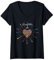 Damen Konfetti im Herz Karneval Fasching Rosenmontag Fasnacht T-Shirt mit V-Ausschnitt
