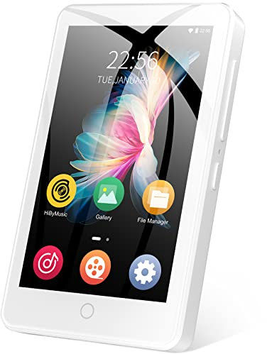 MECHEN WiFi MP3-Player mit Bluetooth, 3,5 Zoll Voll-Touchscreen Android 16GB MP4 Player mit Lautsprecher, Tragbarer HiFi-Sound Digitaler Walkman, UKW-Radio, Rekorder, E-Book, Uhr, Browser (Weiß)