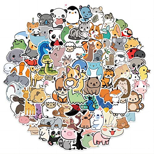 Scrapbook Zubehör Coole Sticker Set VSCO Animal Stickerbomb of 100pcs Vintage Waterproof Tier Aufkleber Aesthetic Boho Motif Style Decals Stickers for Laptop Snowboard Skateboard Helmet Motorcycle