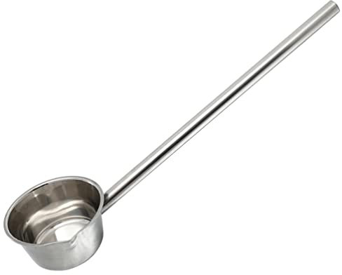 Cazo De Agua con Mango Largo De Acero Inoxidable, Cucharón Multiusos para Cocina Y Jardín, Ideal para Regar Plantas, 57Cm, Plateado