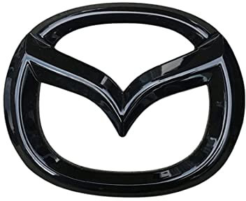 Auto Emblem Aufkleber für Mazda 3 Axela CX5 6 Atenza CX4, Karosserie Emblem Abzeichen Aufkleber Fahrzeug Auto Tuning Emblem, Logo Abzeichen Dekoration Aufkleber Zubehör,B Black