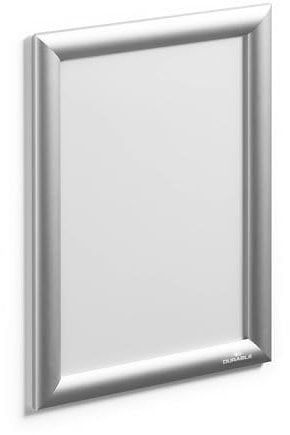 Durable Klapprahmen Aluminium A4, selbstklebend + Schraubenset, 1 Stück, silber eloxiert, 479623