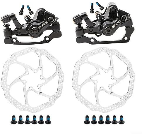 Mechanische Scheibenbremse, Mechanische Scheibenbremse Bremssattel für Rotor 160MM Legierung Clip Wärmeableitung (vorne + hinten mit 2PCS für Rotor)