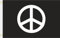 U24 Flagge Fahne Peace Zeichen schwarz 90 x 150 cm