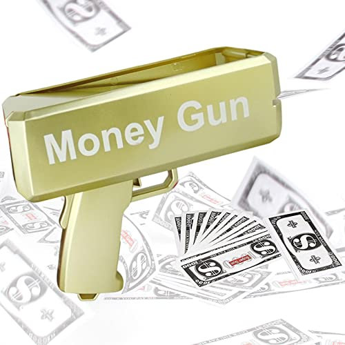 Money Shooter Machine Cash Shooter Double Sided Cash Spray with Prop Money Sprayer for Kids, Weddings and Birthdays