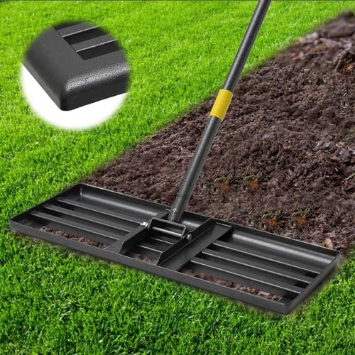 Raschietto per prato, in acciaio inox, da 182 cm, per livellare erba di campi da golf, erba di giardini, prati, cortili interni (76 x 25 cm)