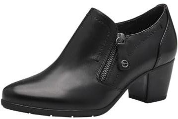 Tamaris Comfort Damen Trotteur aus Leder mit Reißverschluss, Schwarz (Schwarz), 38 EU