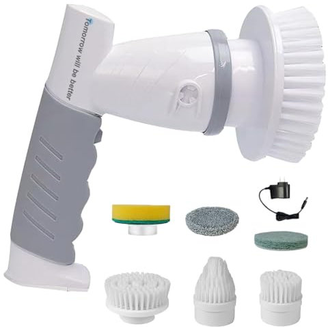 Estropajo giratorio eléctrico, limpiador de baño
