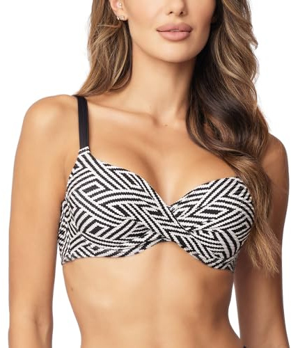 VIVISENCE Bikini Push-Up BH dam badkläder blommig justerbar klassisk EU 3222