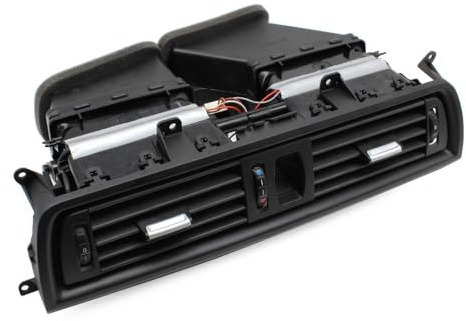 Cakievro Armaturenbrett-Front-Zentrale Klimaanlagen-Panel-Luftauslass-Grill-Baugruppe für b-mw 5er-Reihe F10 F11 F18 64229166885 64229209136 (Baugruppe ohne Chrom)