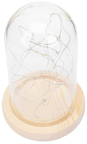 FUNOMOCYA Glaskuppel Deko Glasabdeckung Für Lichterketten Elegante Verzierung Für Innenbereich Schmückendes Ornament Für Schreibtisch