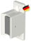 BAUHELD® Kurbelhalter für Kurbelstange [Made in Germany] - Wand-Halterung für Rolladen-Kurbel mit 12 bis 17mm Durchmesser [1 Stück] - Halter mit magnetischem Griff - Höhe 35mm - RAL9016