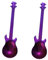Cabilock 2 Stk Kaffeerührlöffel Gitarren-kaffeelöffel Mini-teelöffel Gitarre Teelöffel -mischung Küchenzubehör Puddinglöffel Gitarren-teelöffel Löffel in Gitarrenform Violett