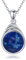 VONALA Lapislazuli Kette Damen Sterling Silber Runde und Teardrop Anhänger Schmuck für Damen Mädchen