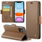 Phernykas for iPhone 11 Wallet Case with Card Holder, Kickstand RFID Blocking Magnetic Closure Shockproof Protective PU Leather Case for iPhone 11 Flip Case Wallet - Brown