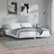 Brokky Bettgestell Bett Bed Frame Betten Bettrahmen Tagesbett Hochglanz-Weiß 160x200 cm Holzwerkstoff