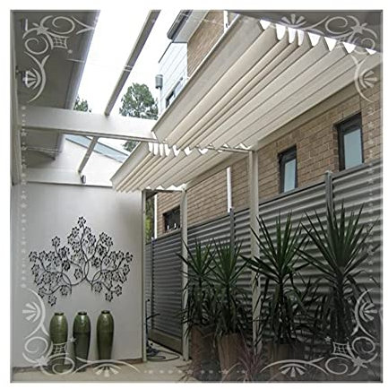 Kit di copertura per pergola, tenda parasole per gazebo da terrazza, colore bianco sporco, 1,2 x 2 m