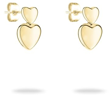 Tamaris Ohrstecker für Damen mit Herz, Damen Ohrschmuck wasserfest aus Edelstahl, Geschenkidee