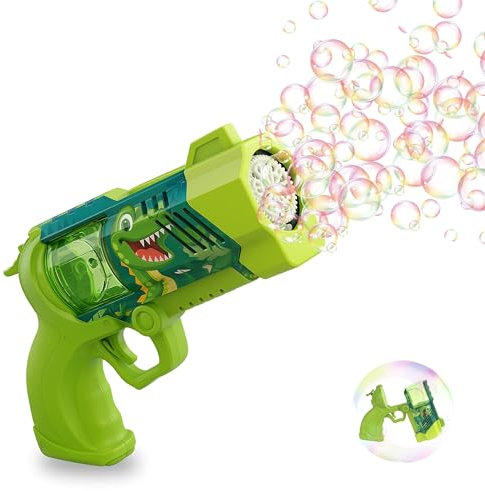 Blubbel Seifenblasenpistole, LED Seifenblasenmaschine, 90ml Seifenblasenflüssigkeit Tank, Seifenblasen Pistole, Blasen Kanone, Luftblasen Bazooka Bubble Gun, Geschenke für Kinder, Hochzeit
