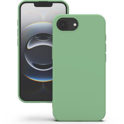 YATWIN Silicone Case for iPhone 16e, iPhone SE4 2025, Soft-Touch, Shockproof, DustProof, Antiskid Phone Cover for Apple iPhone SE 4th Generation - Mint Green