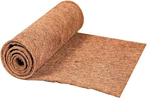 Fdit Mat de Reptiles de Fibre de Coco 60 Cm 100 Cm Brun, Substrat Absorbant et Lavable pour Les Reptiles, Les Tortues, Les Serpents, L'iguane, Le Tapis Doux adapté aux Lézards (Brown)