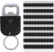 80 Pcs Décapsuleurs Personnalisés pour Cadeaux de Mariage, Ouvre Bouteille en Cuir, Porte-Clés Personnalisé, Logo de Texte Gravé, Noir