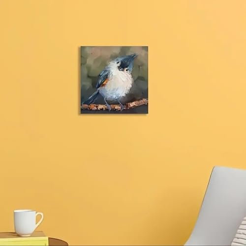 Bergvogel, orientalisches Gemälde, abstrakte Kunst, Vogelpflanze, Poster, Leinwand, Wanddekoration, Heimdekoration, Wohnzimmerdekoration, 50 x 50 cm, rahmenlos