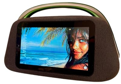 Solaris Smart Boombox Altoparlante con Touchscreen HD da 10,1 pollici, suono 80 W, Bluetooth 5.3, Android 13, ingresso HDMI e chitarra, altoparlante portatile con supporto microfono, batteria 8000 mAh