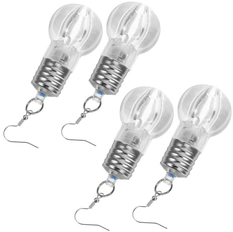 WATIIFUFU 2paare Led Glühbirnen Ohrringe Lampe Birne Ohrhänger Nachtclub Party Ohrschmuck Mit Glühbirnen Anhänger Für Kleidung Make-up Hochzeit Geburtstag Jubiläum
