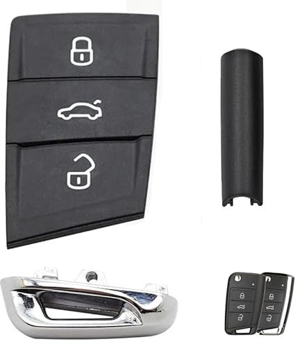 Metallteile+Gummi Autoschlüsselpad für VW Golf 7 4 5 Polo MK7 T1guan Passat