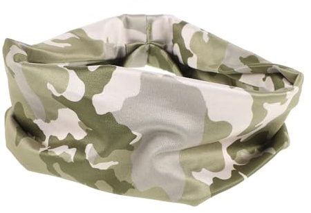 Toyvian 2 Stück Camouflage Sport Stirnband für Herren Damen Rutschfestes Schnelltrocknendes Schweißband aus Polyesterfasern Atmungsaktiv für Fitness Yoga Laufen Basketball Vielseitiges